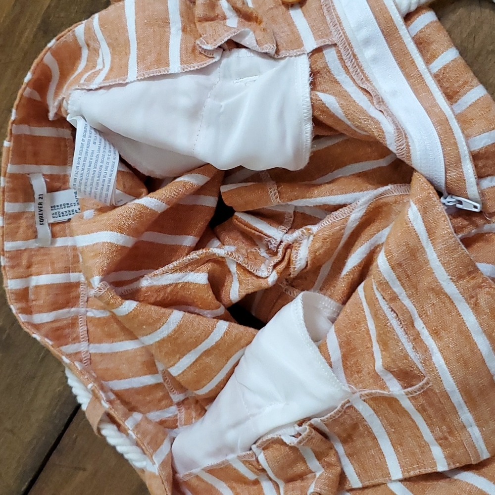 Forever 21 Linen Blend Striped Shorts - Picture 8 of 9